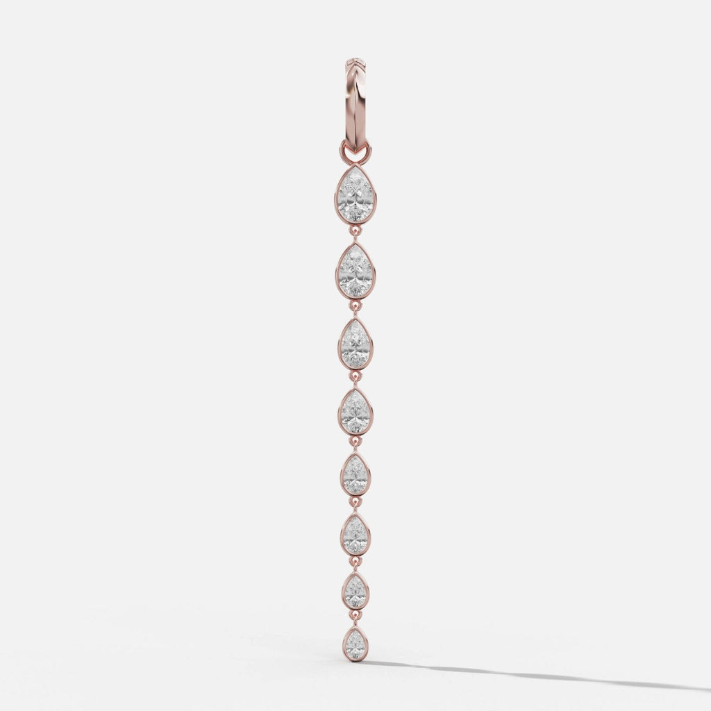 Graduated Bezel Pear Attachable Diamond Pendant