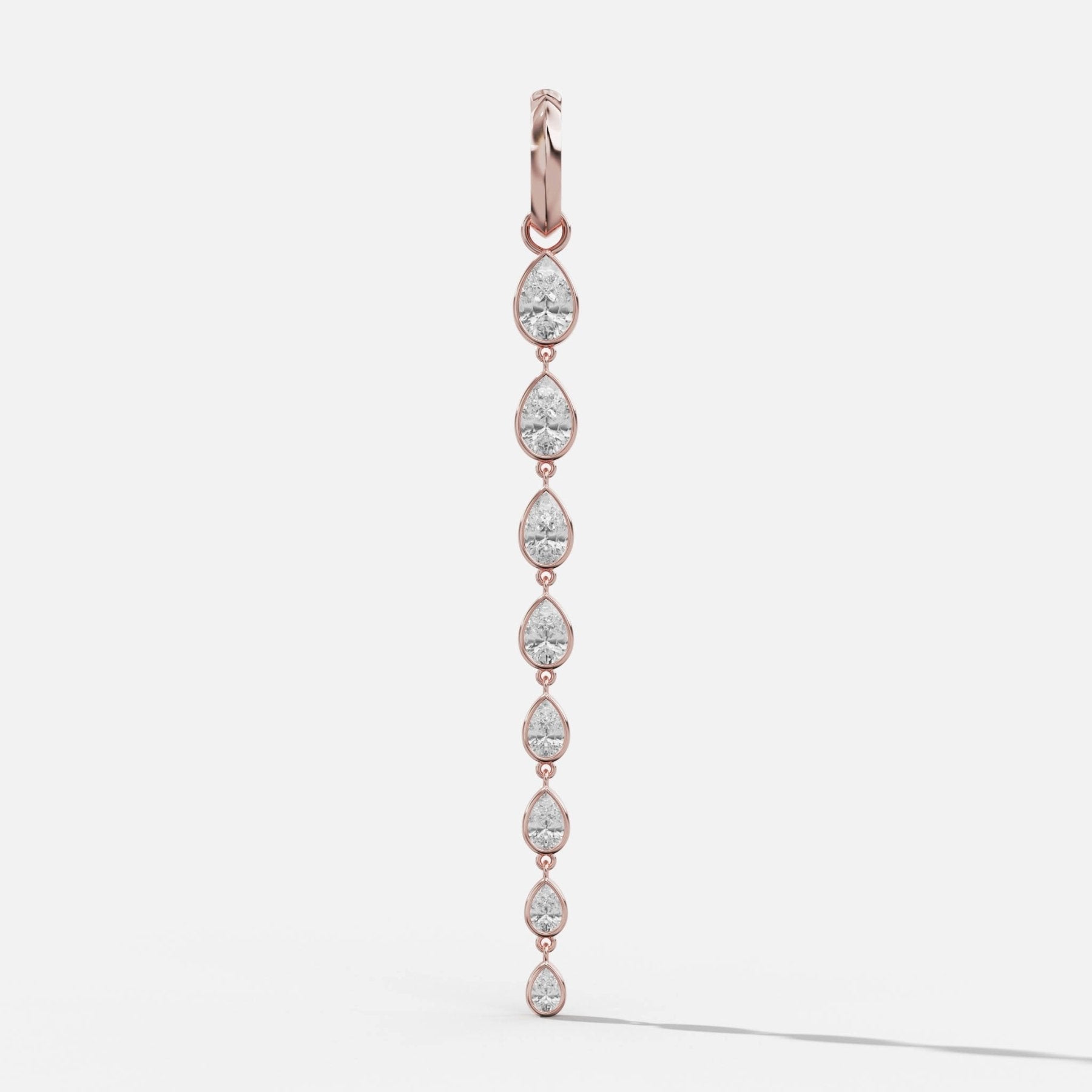 Graduated Bezel Pear Attachable Diamond Pendant