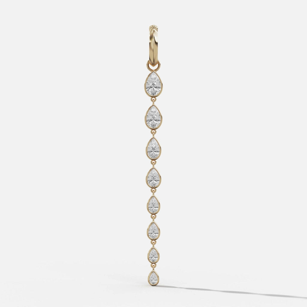 Graduated Bezel Pear Attachable Diamond Pendant