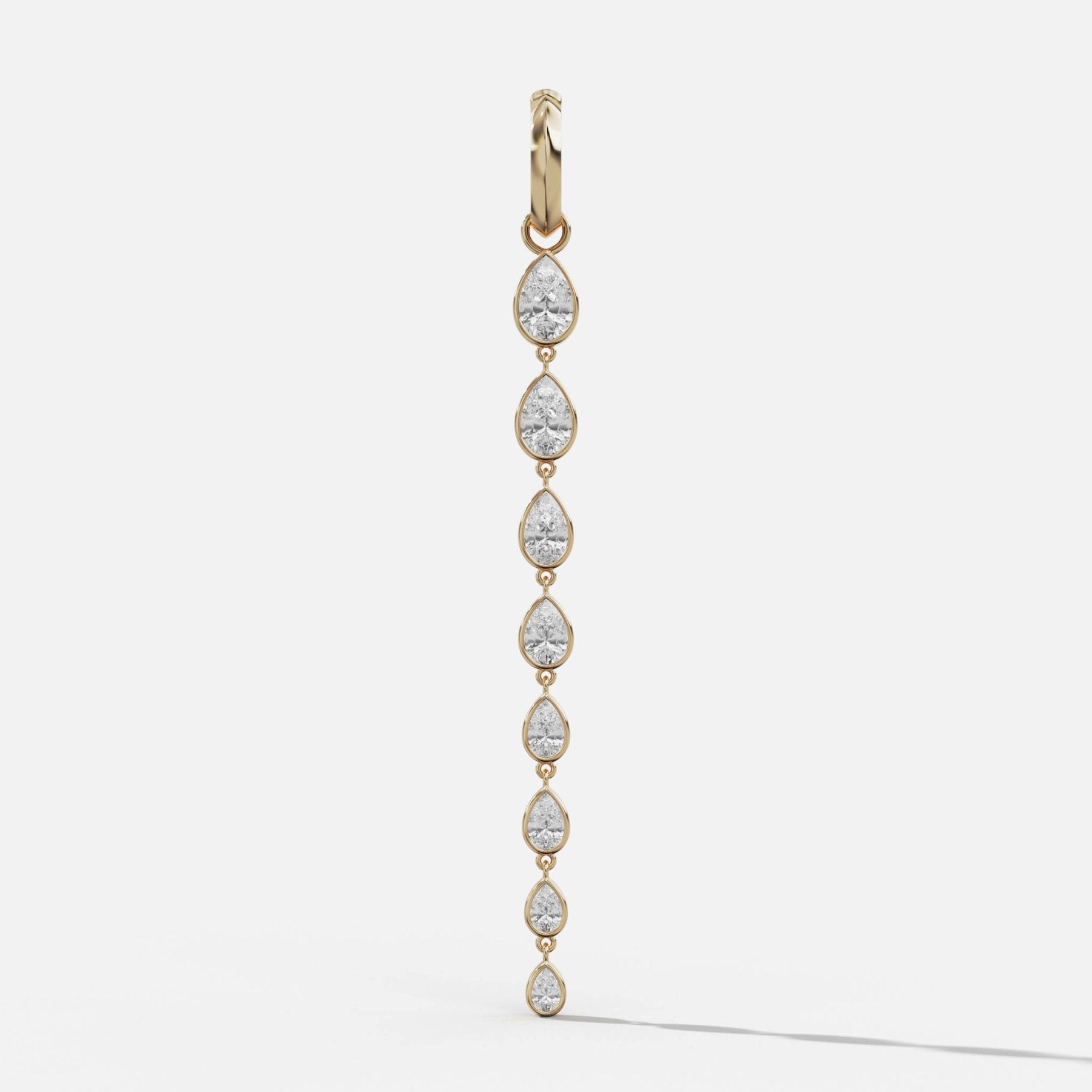 Graduated Bezel Pear Attachable Diamond Pendant