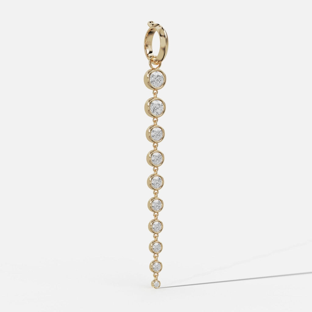 Graduated Bezel Round Attachable Diamond Pendant