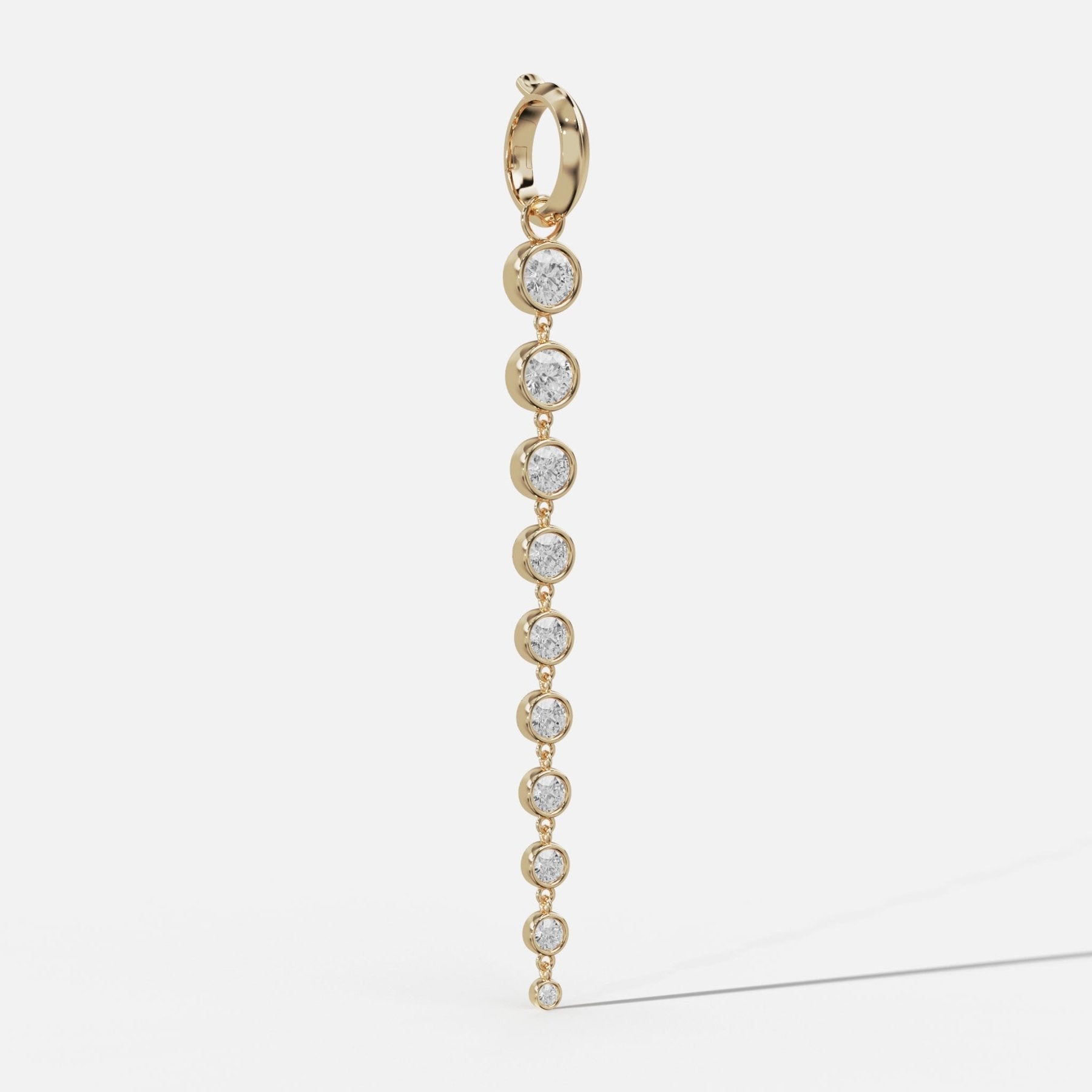 Graduated Bezel Round Attachable Diamond Pendant