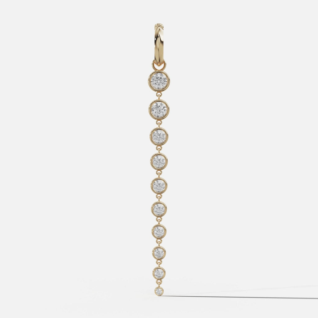 Graduated Bezel Round Attachable Diamond Pendant
