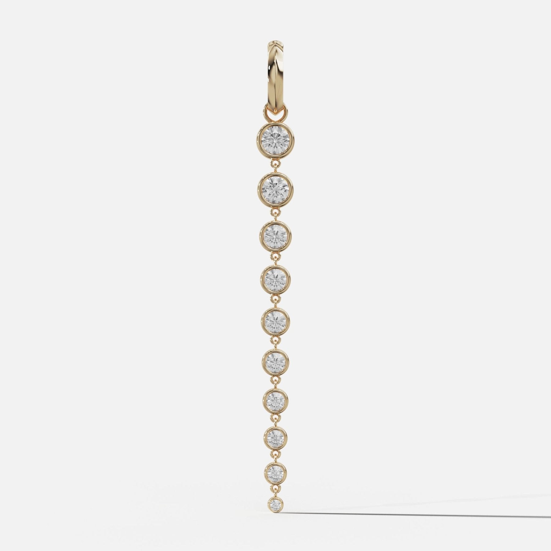Graduated Bezel Round Attachable Diamond Pendant