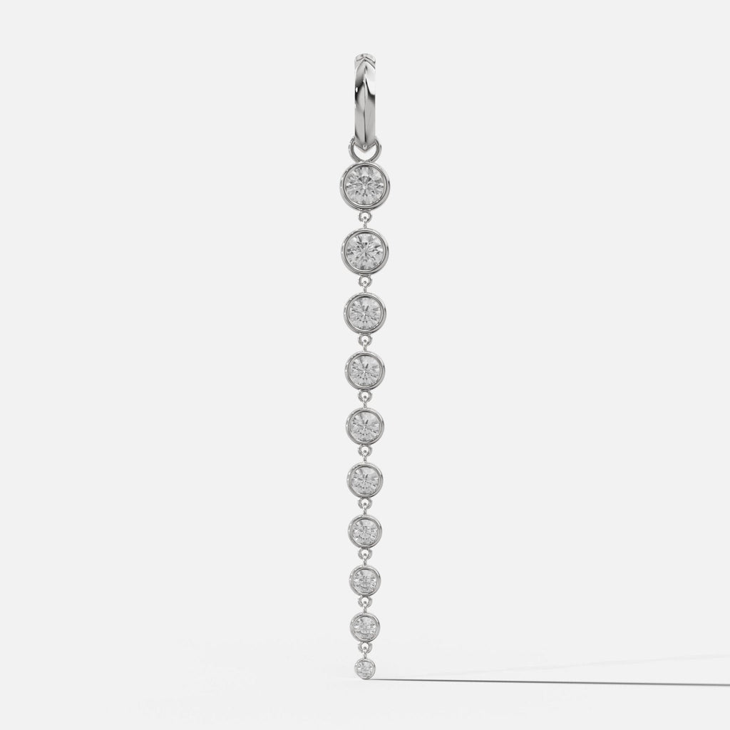 Graduated Bezel Round Attachable Diamond Pendant