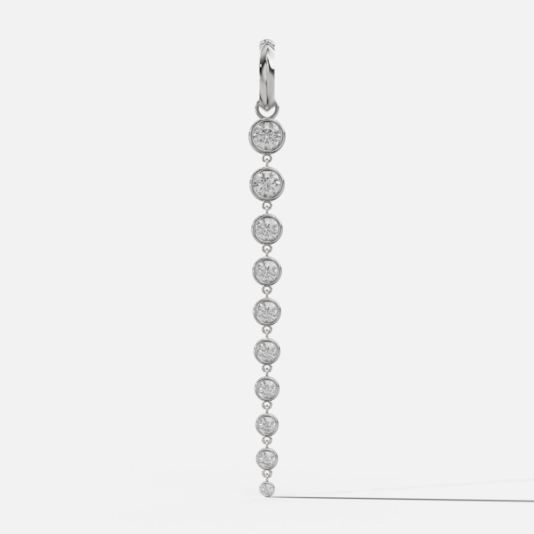 Graduated Bezel Round Attachable Diamond Pendant