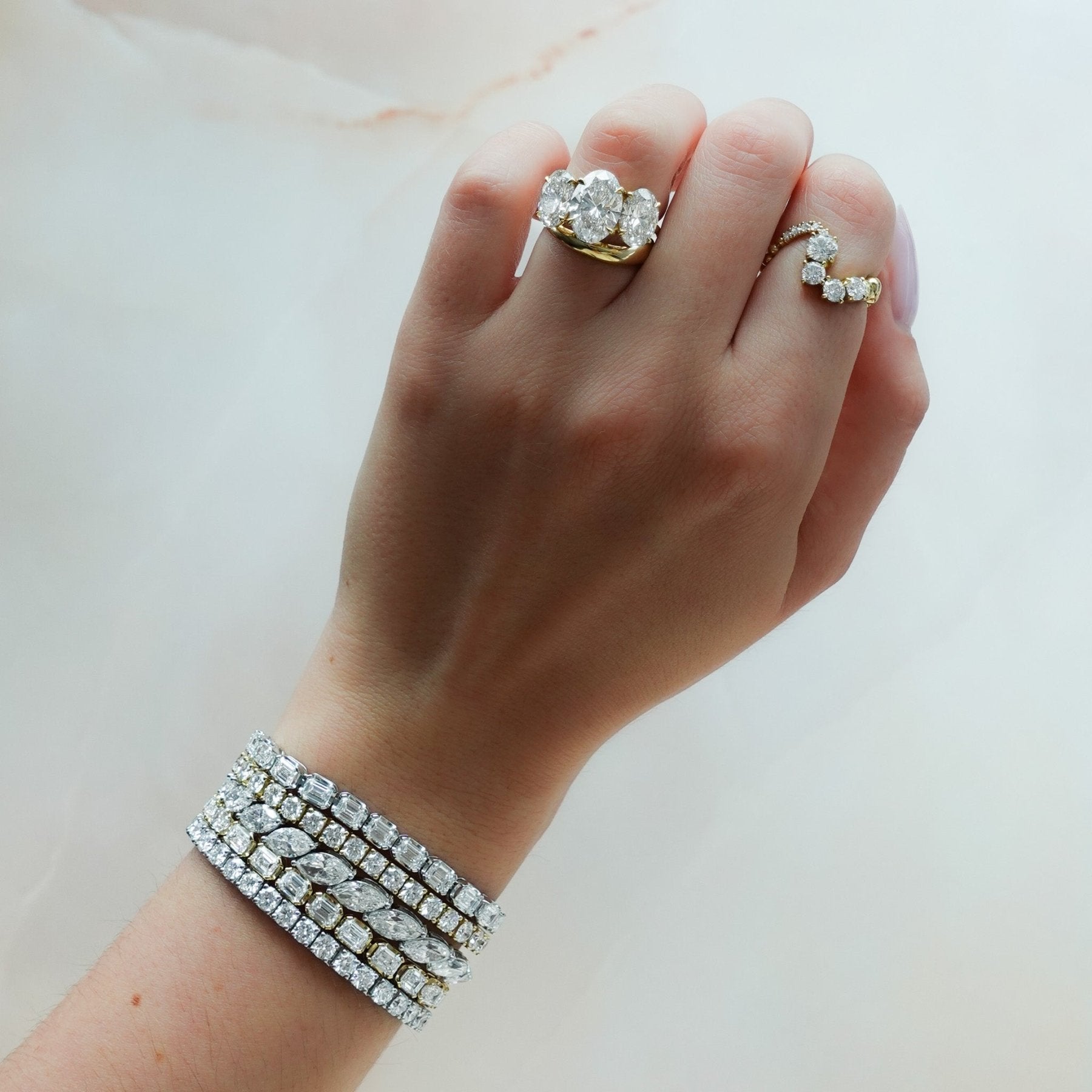 Graduated Marquise Tennis Bracelet (13.00 carat)