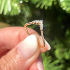0.20 TCW Round Brilliant Cut Curved Eternity Wedding Band