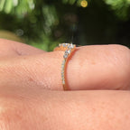 0.20 TCW Round Brilliant Cut Curved Eternity Wedding Band