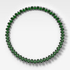 Half Bezel Pear Emerald Diamond Choker Necklace