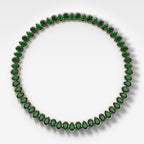 Half Bezel Pear Emerald Diamond Choker Necklace