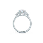 2.25 CT Oval Cut Moissanite Three Stones Engagement Ring