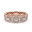 Emerald Cut Eternity Band - Halo Inspired Design
