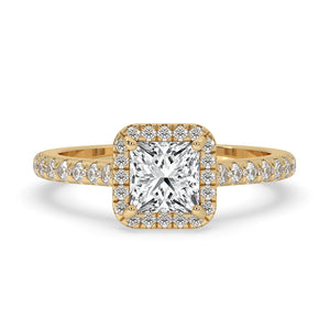 Princess Cut Diamond Engagement Ring in Classic Setting