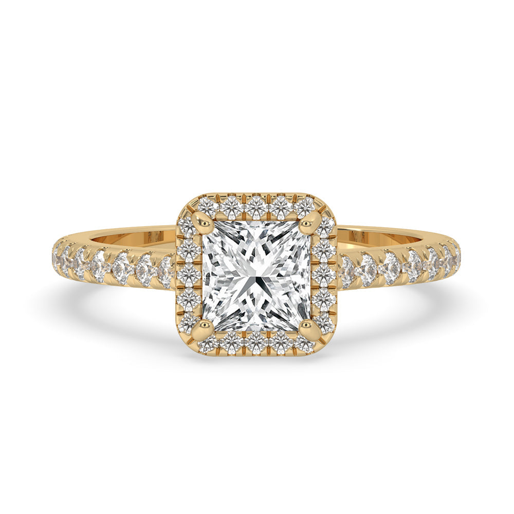 Princess Cut Diamond Engagement Ring in Classic Setting