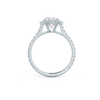 2.25 CT Round Brilliant Cut Moissanite Halo Setting Engagement Ring