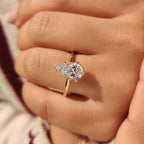Solitaire Style Pear Diamond Engagement Ring