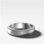 Harper Milgrain Matte Wedding Band 5mm
