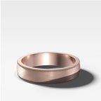 Harper Milgrain Matte Wedding Band 5mm