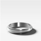 Harper Stepped Edge Matte Wedding Band 4mm