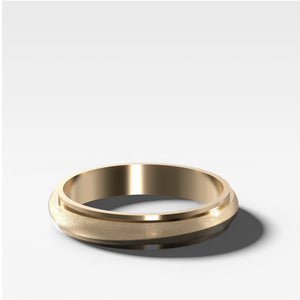 Harper Stepped Edge Matte Wedding Band 4mm