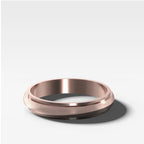 Harper Stepped Edge Matte Wedding Band 4mm