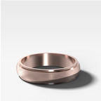 Harper Stepped Edge Matte Wedding Band 5mm