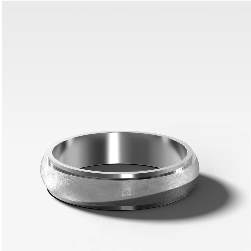 Harper Stepped Edge Matte Wedding Band 5mm