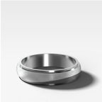 Harper Stepped Edge Matte Wedding Band 5mm