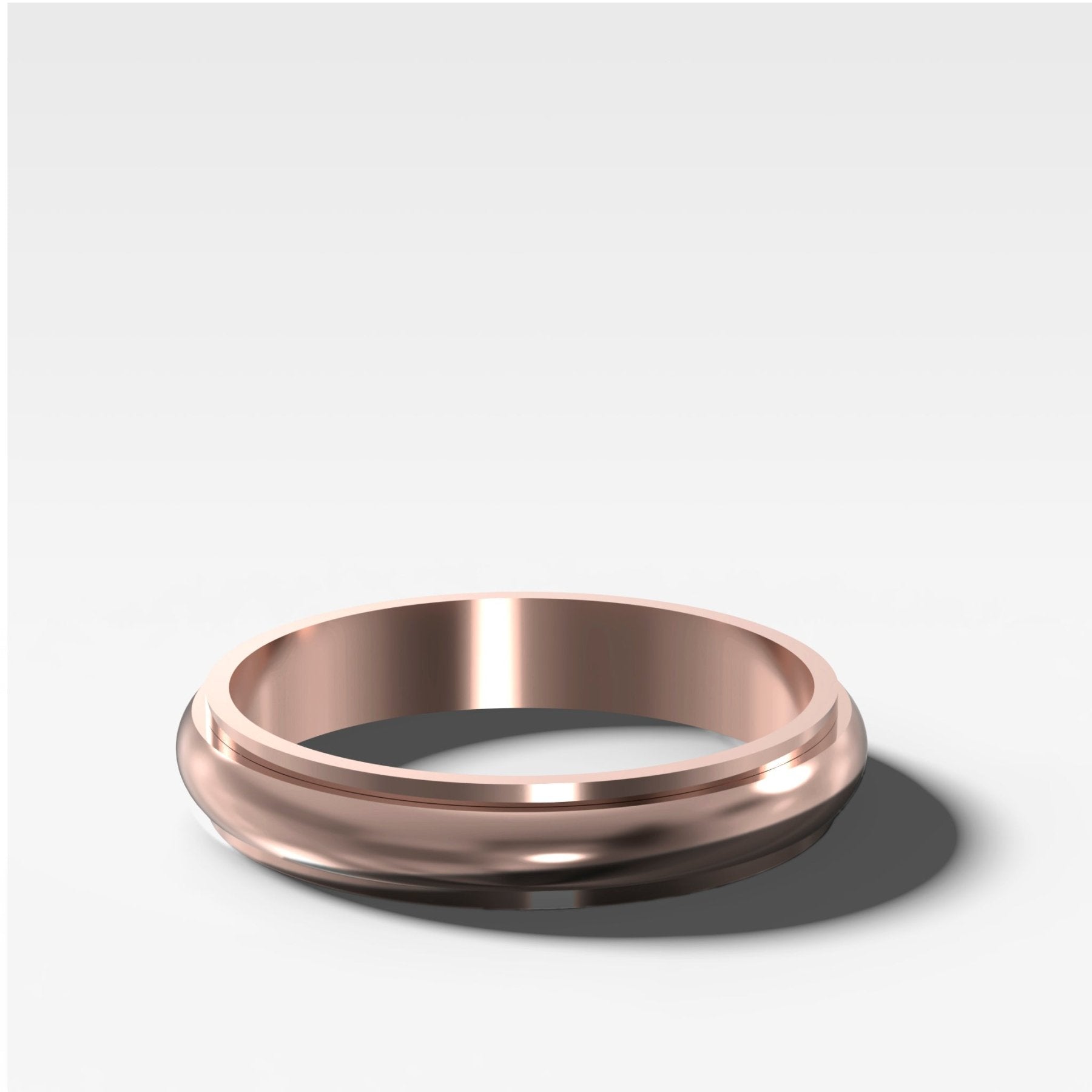Harper Stepped Edge Wedding Band 4mm