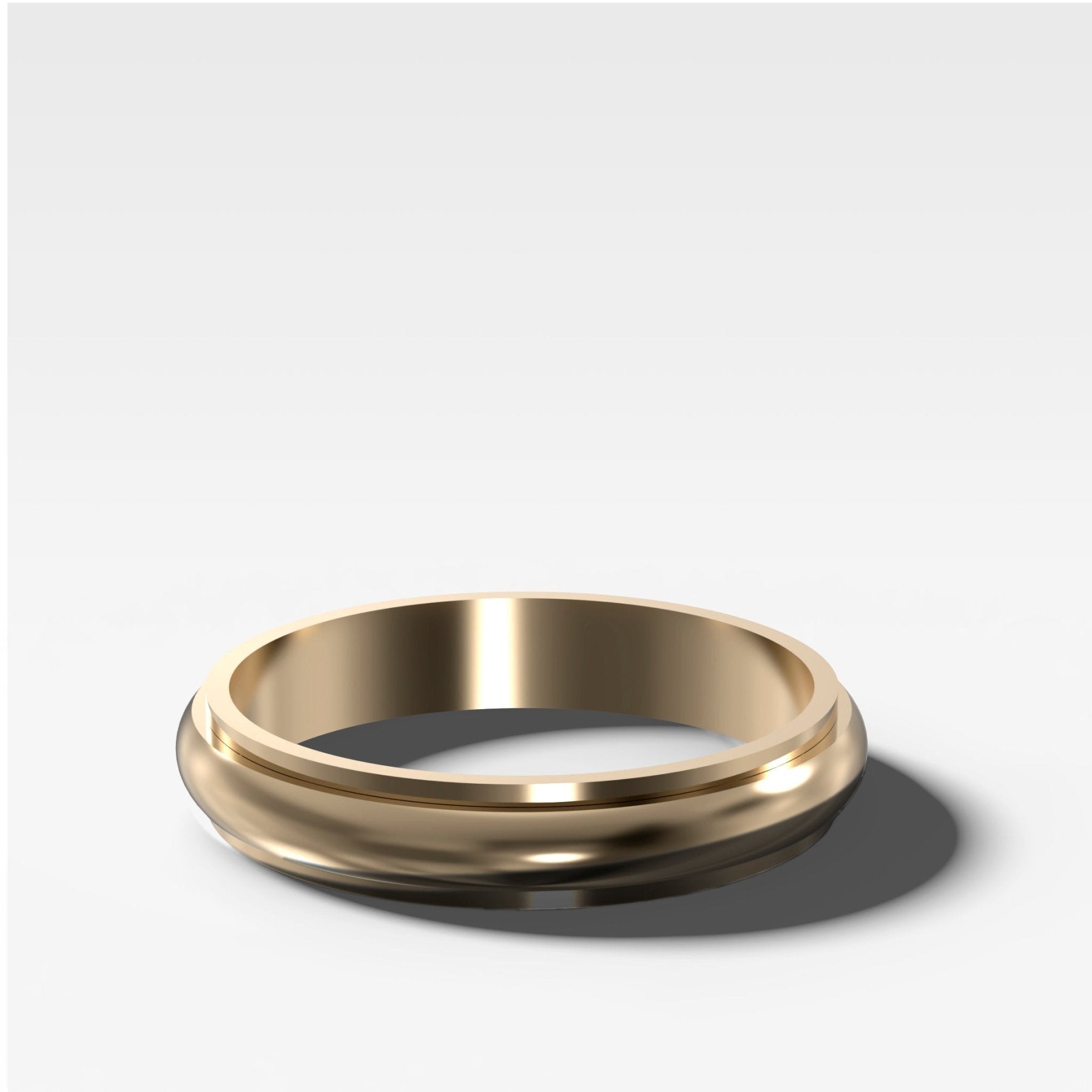 Harper Stepped Edge Wedding Band 4mm Main image