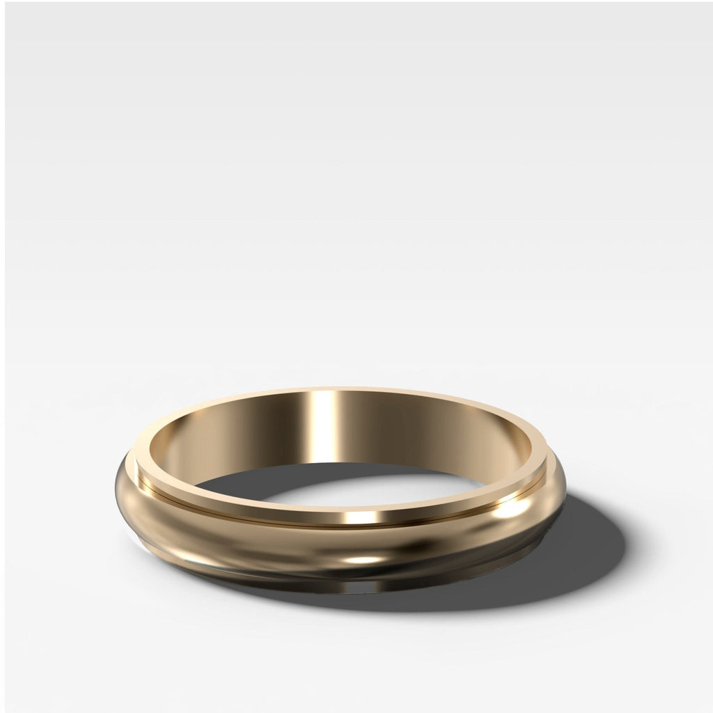 Harper Stepped Edge Wedding Band 4mm
