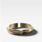 Harper Stepped Edge Wedding Band 4mm