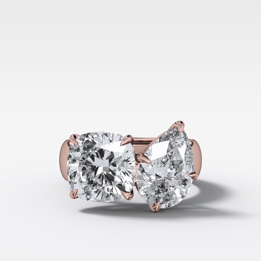 Harper Toi et Moi Engagement Ring with Pear and Cushion Cut