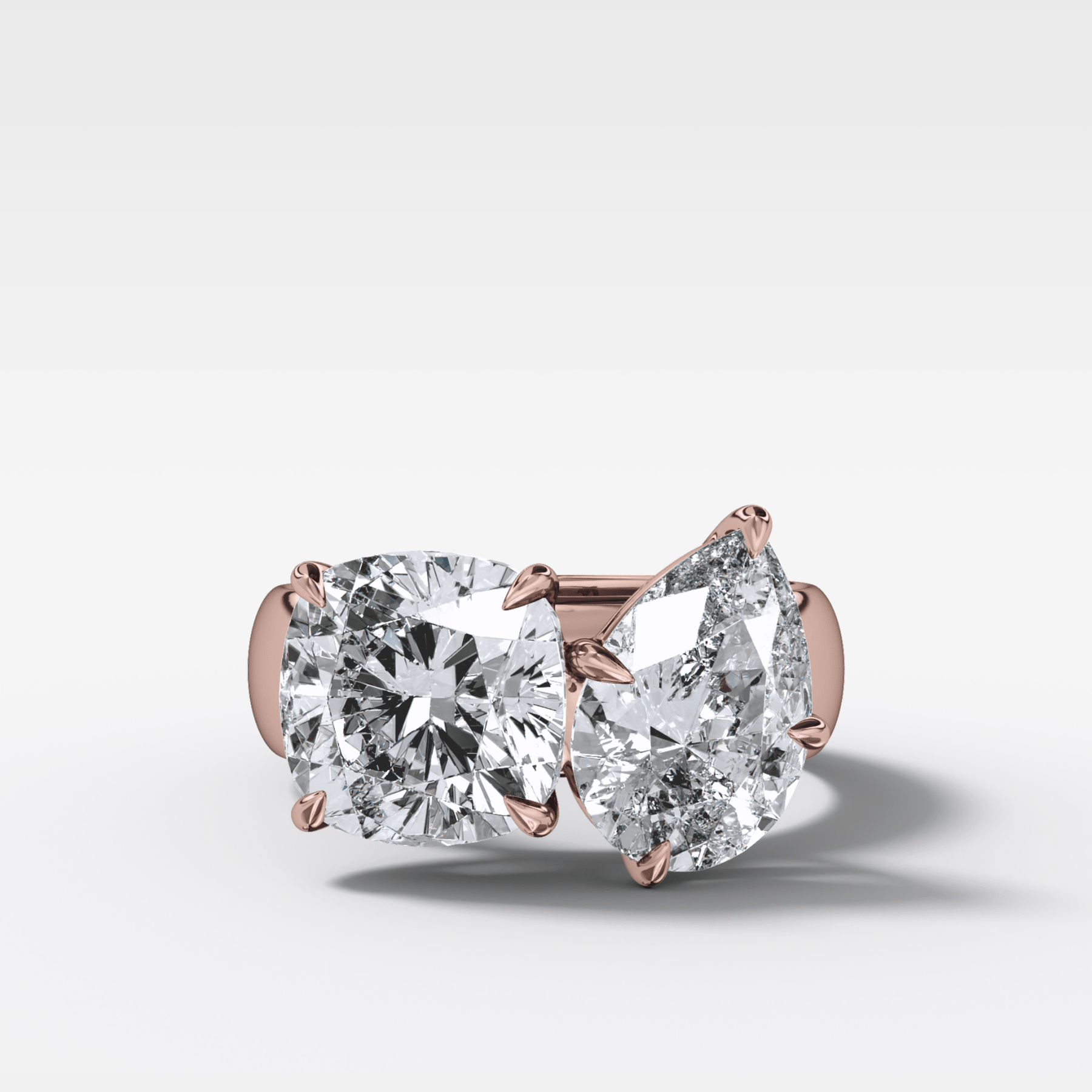 Harper Toi et Moi Engagement Ring with Pear and Cushion Cut