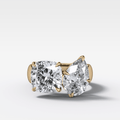 Harper Toi et Moi Engagement Ring with Pear and Cushion Cut