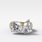Harper Toi et Moi Engagement Ring with Pear and Cushion Cut