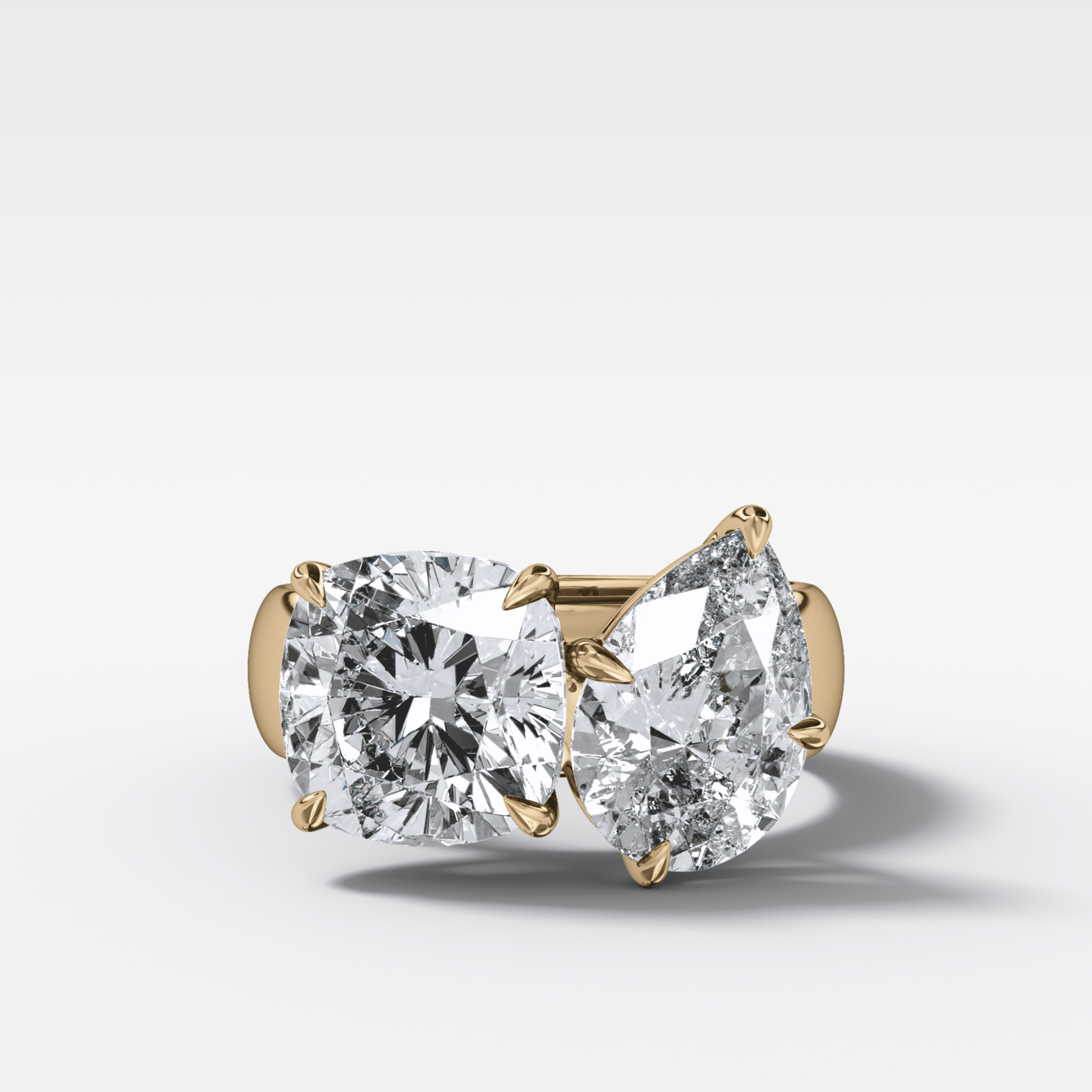 Harper Toi et Moi Engagement Ring with Pear and Cushion Cut