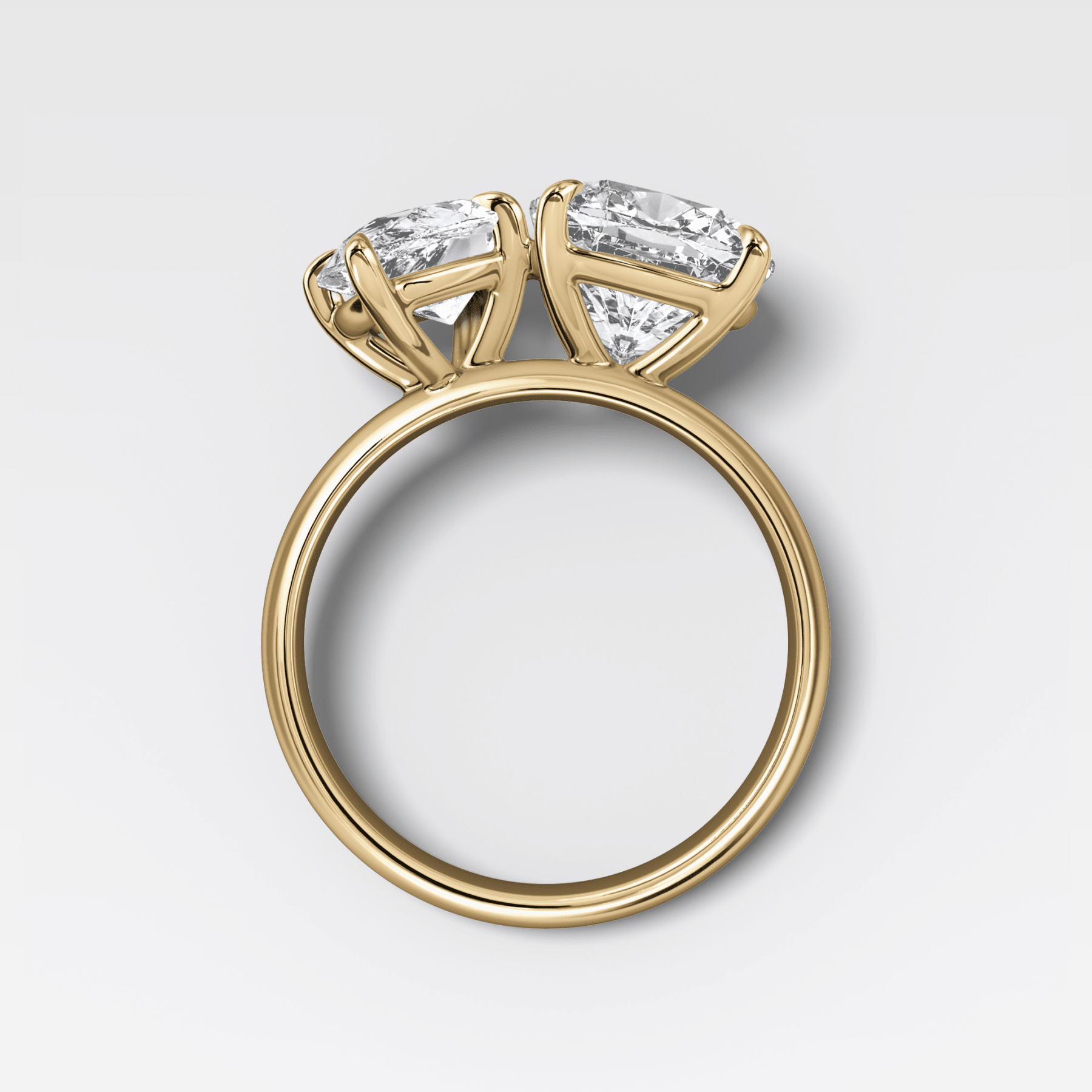 Harper Toi et Moi Engagement Ring with Pear and Cushion Cut