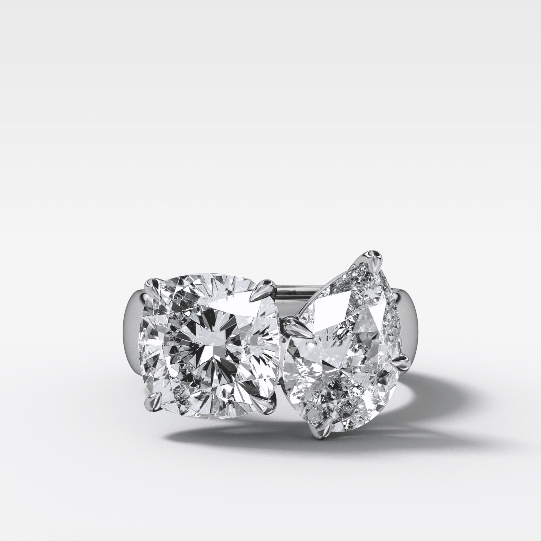Harper Toi et Moi Engagement Ring with Pear and Cushion Cut