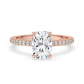 Elongated Cushion Cut Engagement Ring