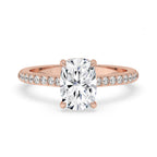 Elongated Cushion Cut Engagement Ring