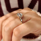 Solitaire Oval Cut Engagement Ring In East To West Setting