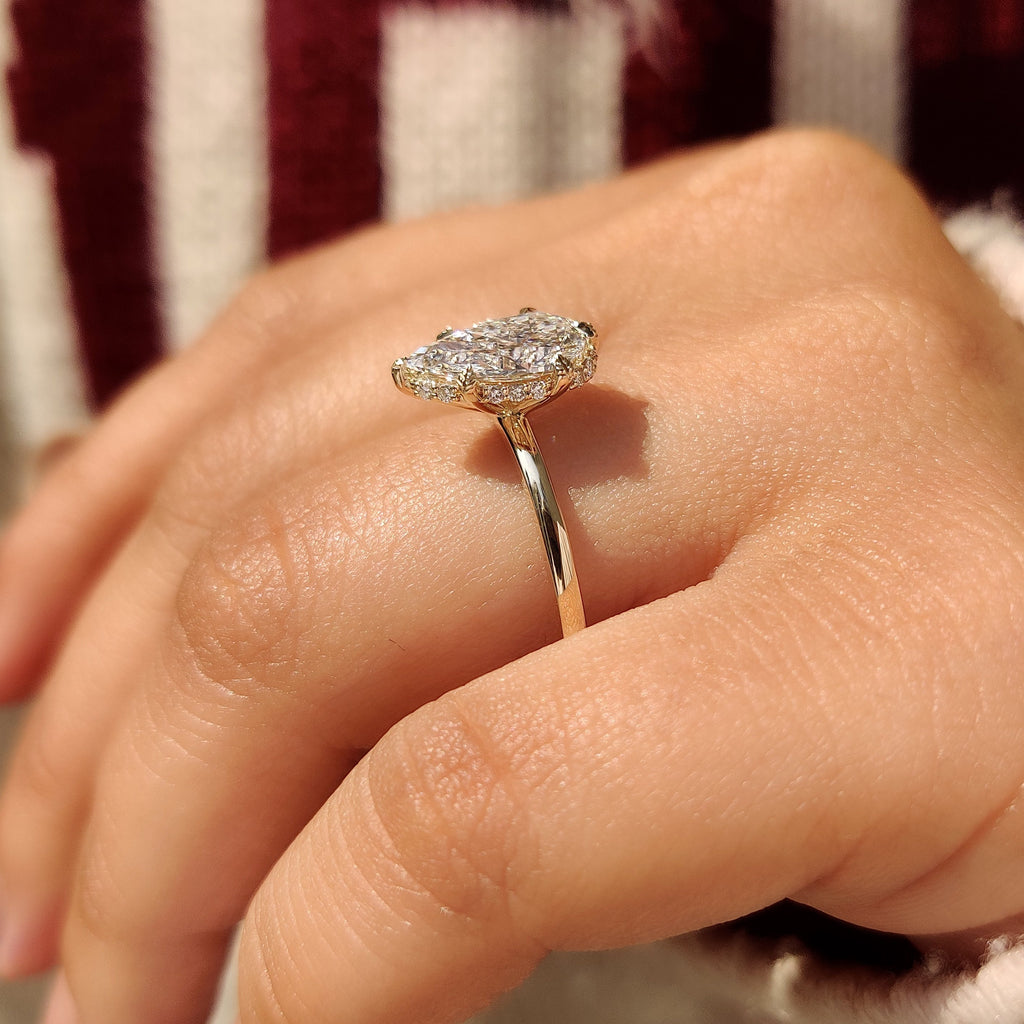 Solitaire Style Pear Diamond Engagement Ring
