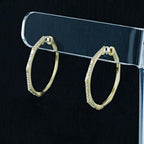 0.40 TCW Round Moissanite Diamond Hoop Earrings