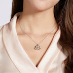 0.50 CT Round Moissanite Diamond Heart Shaped Pendant Necklace