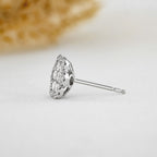 1.22 TCW Round Moissanite Diamond Stud Earrings