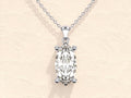 1.0 CT Marquise Moissanite Diamond Solitaire Necklace