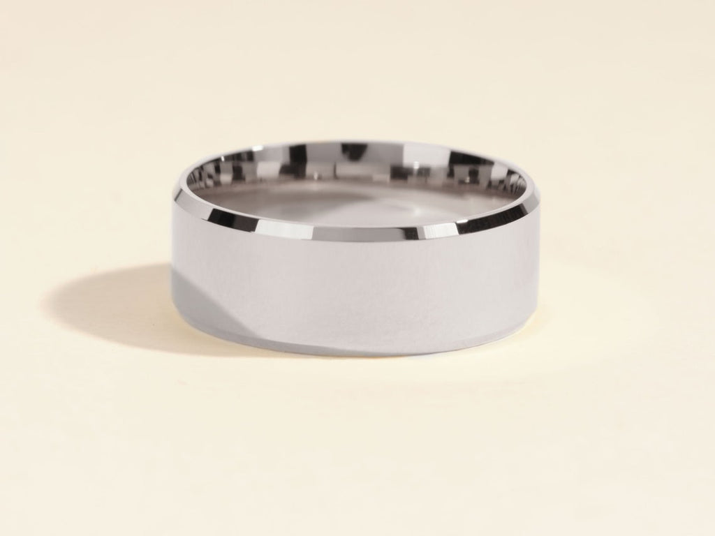 Beveled Edge Man's Wedding Band