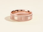 Men's Band with Matte Finish and Accented Edges Wedding Band
